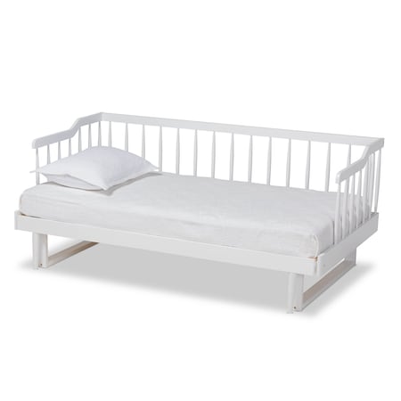 Baxton Studio Muriel White Finished Wood Expandable Twin Size to King Size Daybed 167-10740